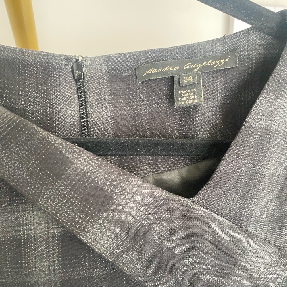 SANDRA ANGELLAZI - Plaid grey and black dress - size S - Picture 4 of 10